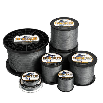 1000M 1094Yds Grey 10lb-300lb HERCULES PE Braided Fishing Line 8 Strands
